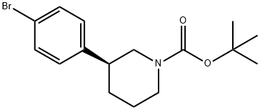 (3S)-3-(4-Bromophenyl)-1- piperidinecarboxylic  acid   1, 1- dimethylethyl  ester